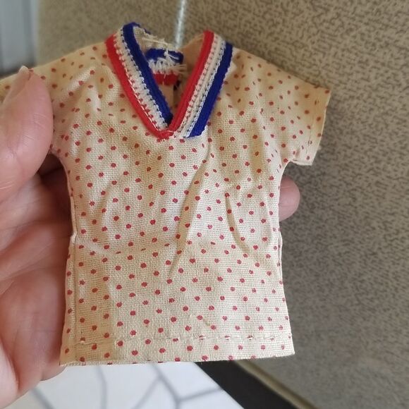 Vintage clothes for b red dress with top and shoes estate sale find - Picture 8 of 9